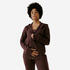 Women Warm Hooded Running Jacket 500 - Brown
