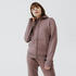 Women Warm Hooded Running Jacket 500 - Purple