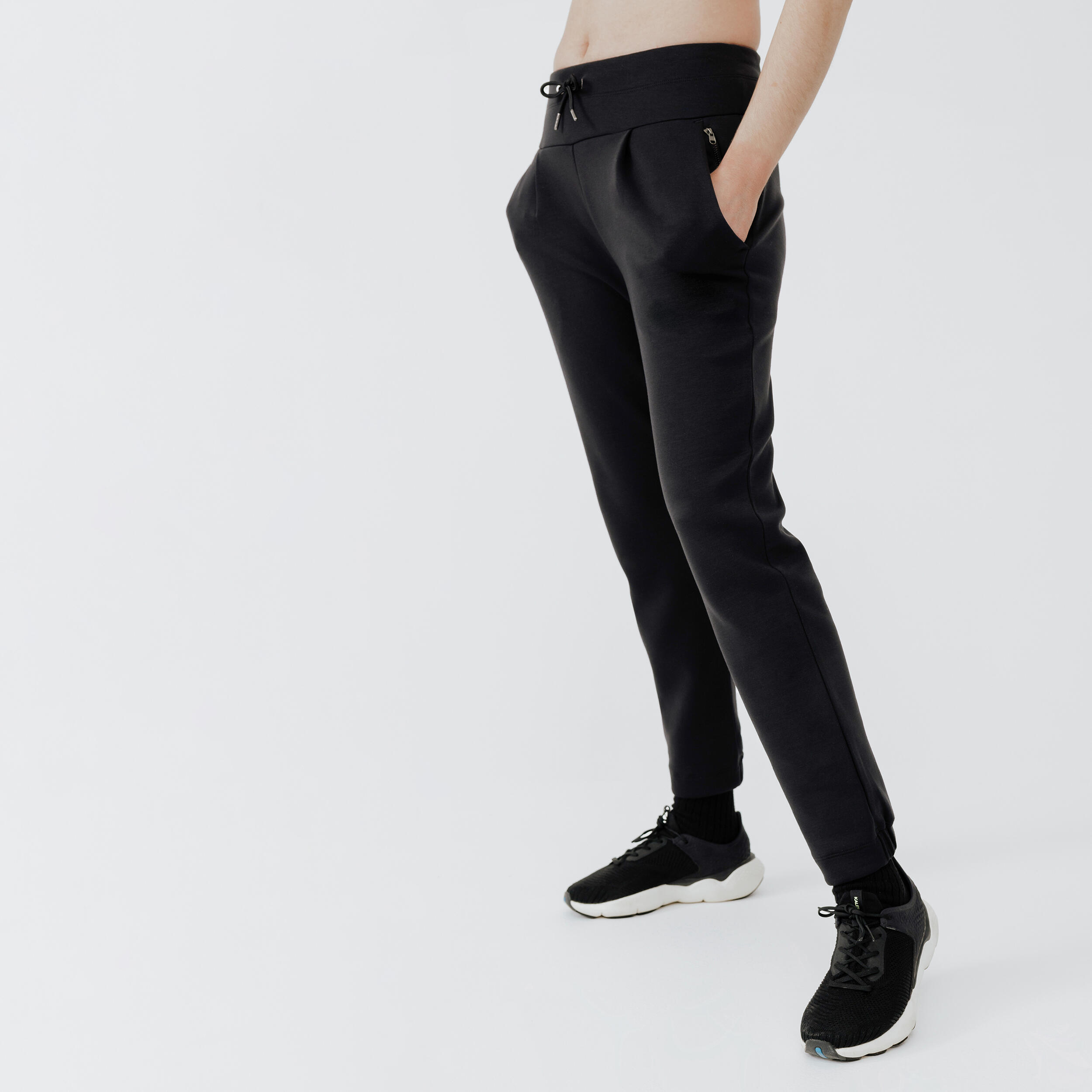 KALENJI Pantalón jogger de running cálido mujer Jogging 500 negro
