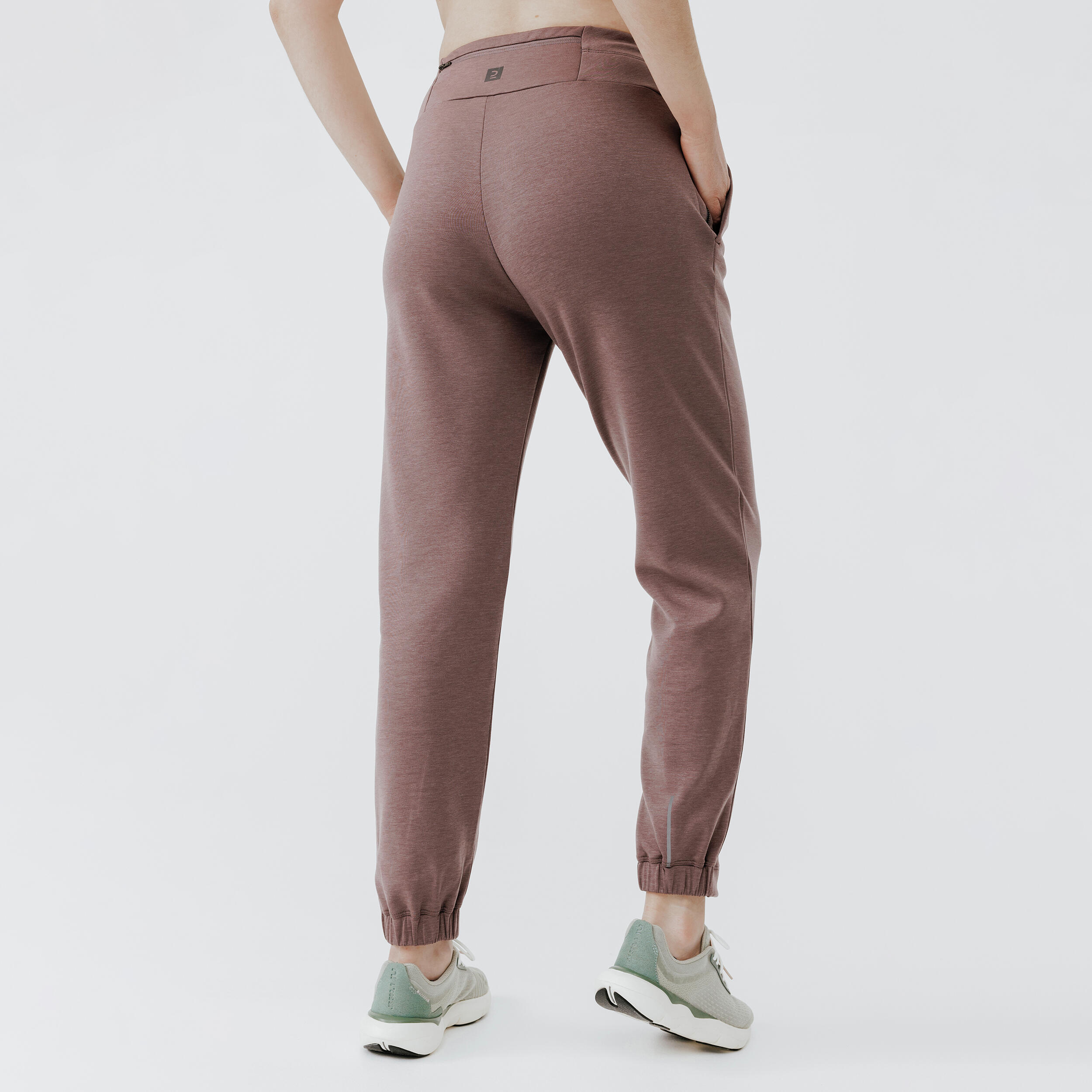 500 women's warm running/jogging trousers - purple 2/9