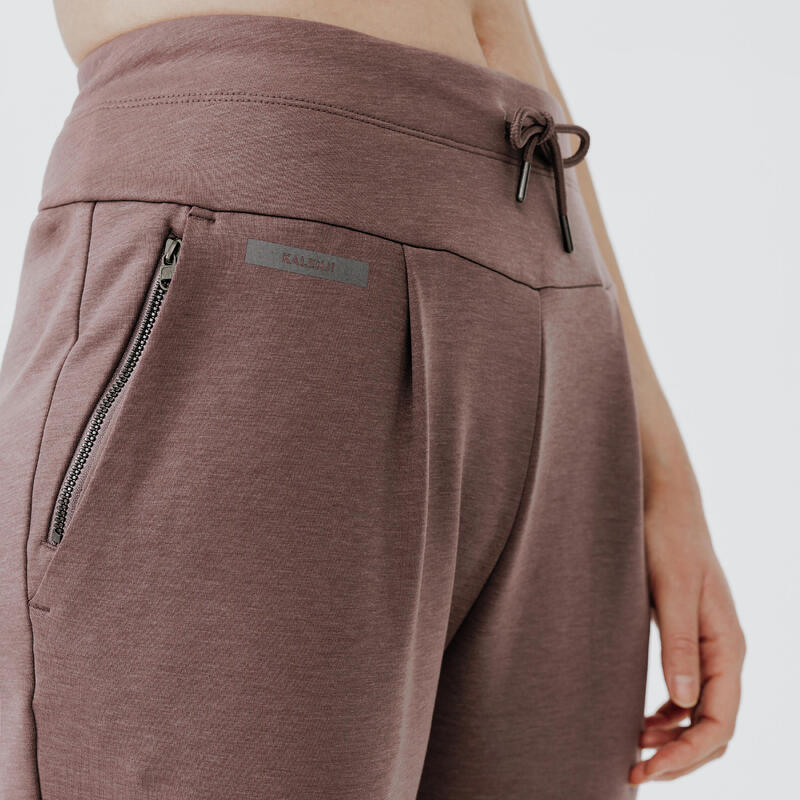 Pantaloni running donna JOG 500 lilla