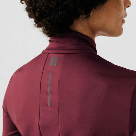 Zip Warm women's long-sleeved running T-shirt - purple