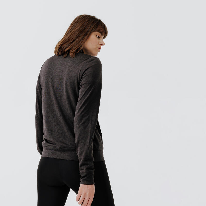 Women's breathable running jacket Dry black KALENJI Decathlon