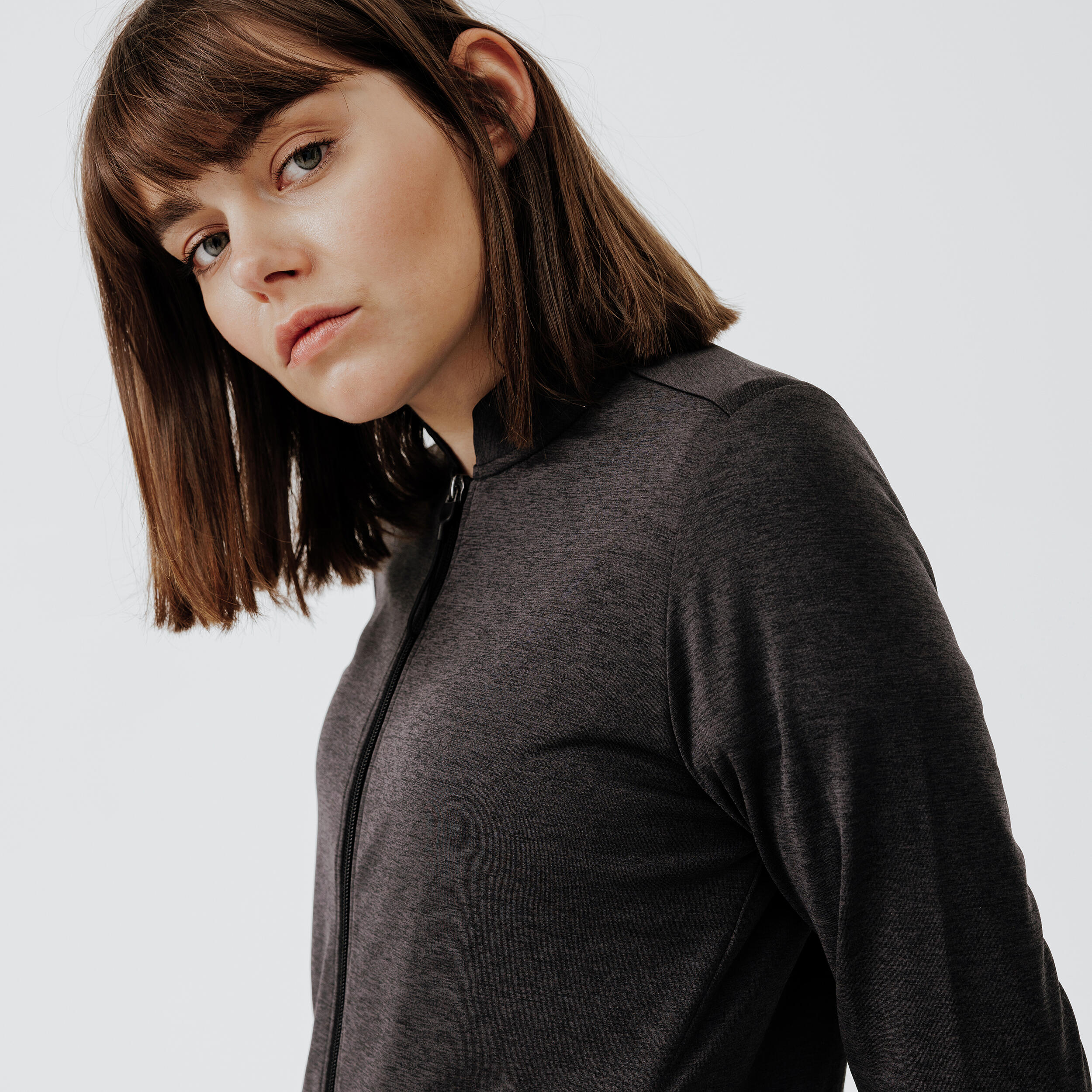Manteau de course femme – Dry noir - KALENJI