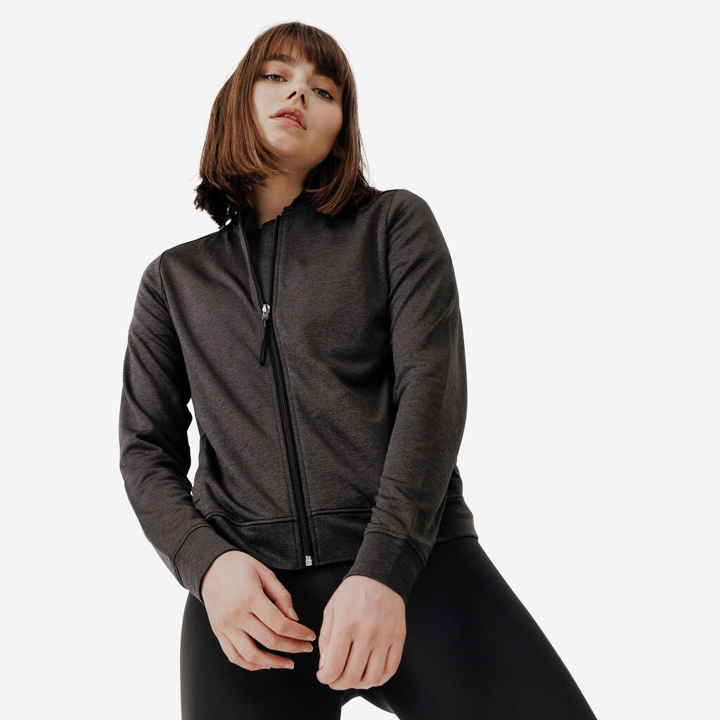 Chaqueta de running transpirable para Mujer Kalenji 100 negro