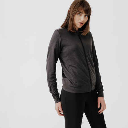 Chaqueta transpirable Running mujer - Dry negro 