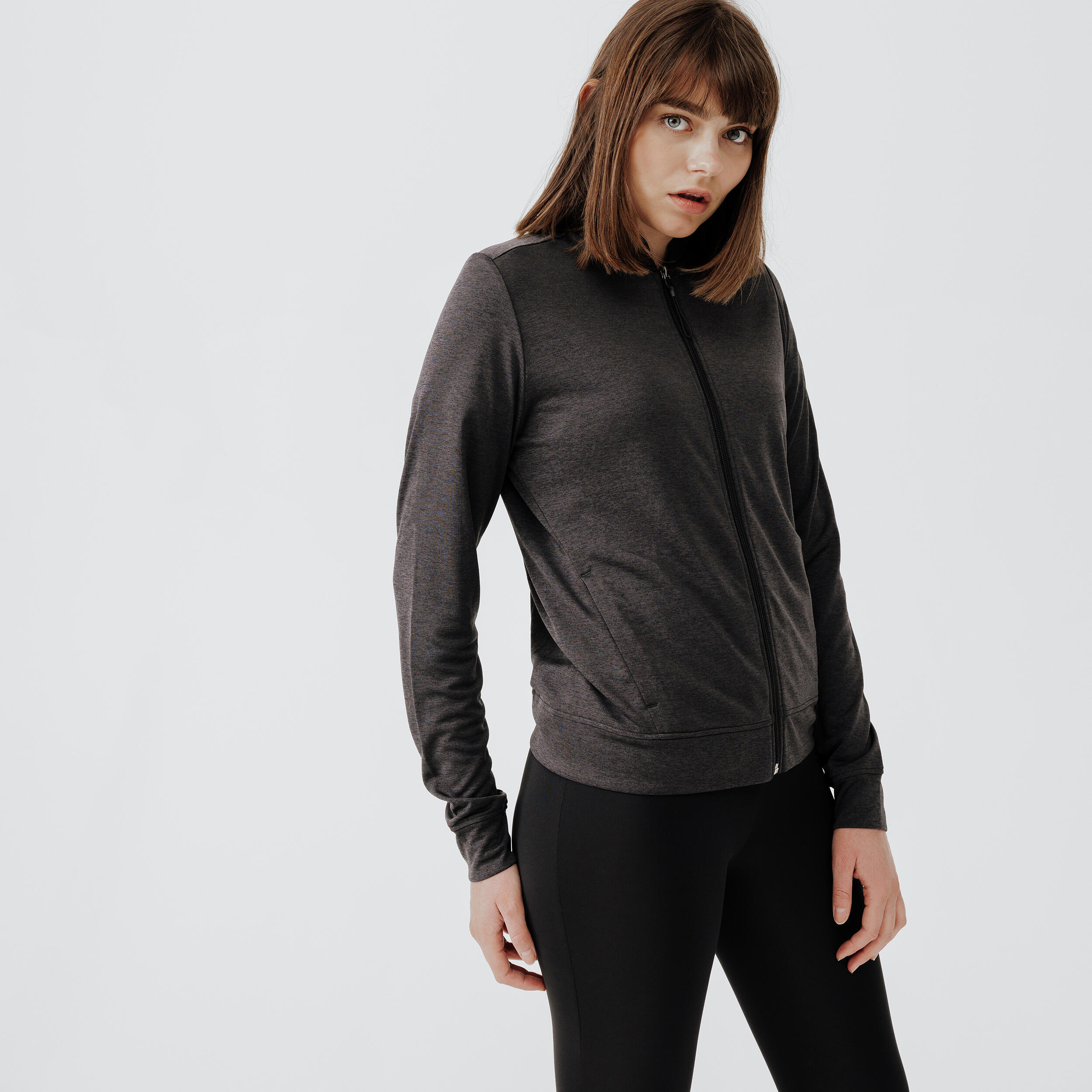 Women's breathable running jacket Dry - black 4/11