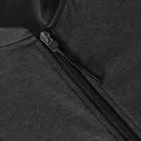 Women's breathable running jacket-KIPRUN Run 100 Dry-Black and smoke grey