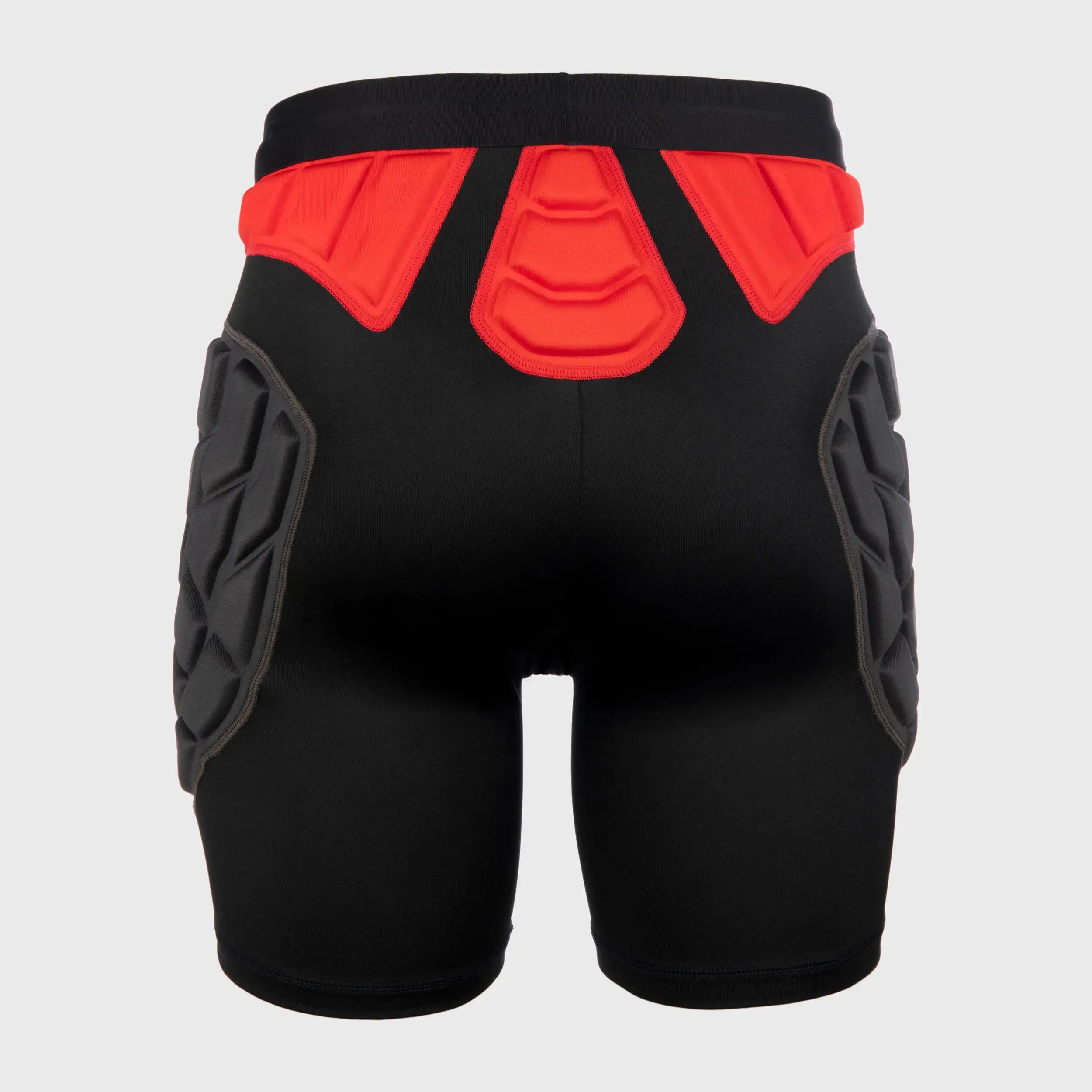 Men's Protective Rugby Undershorts R500 - Black/Red 5/14