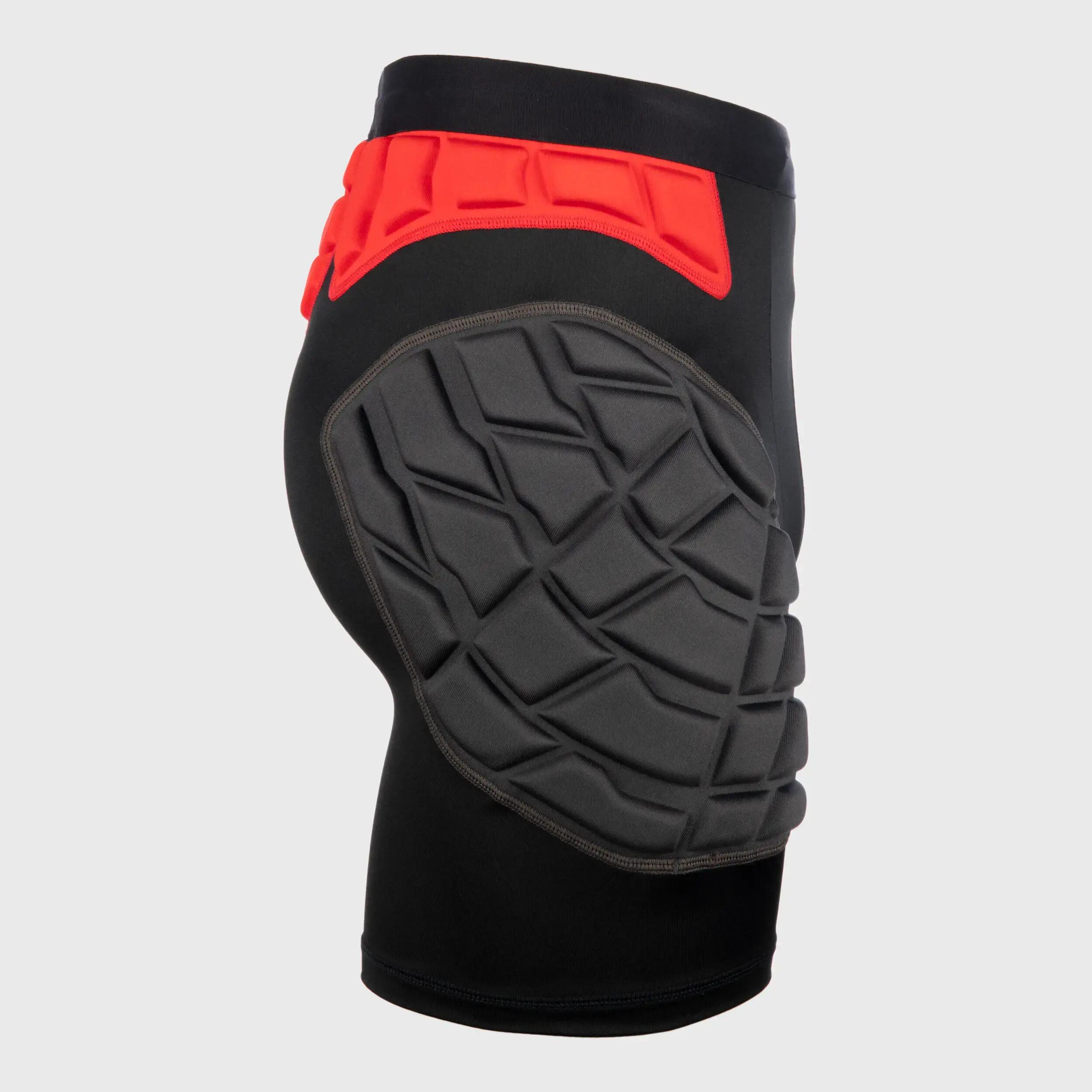 Men's Protective Rugby Undershorts R500 - Black/Red 3/14