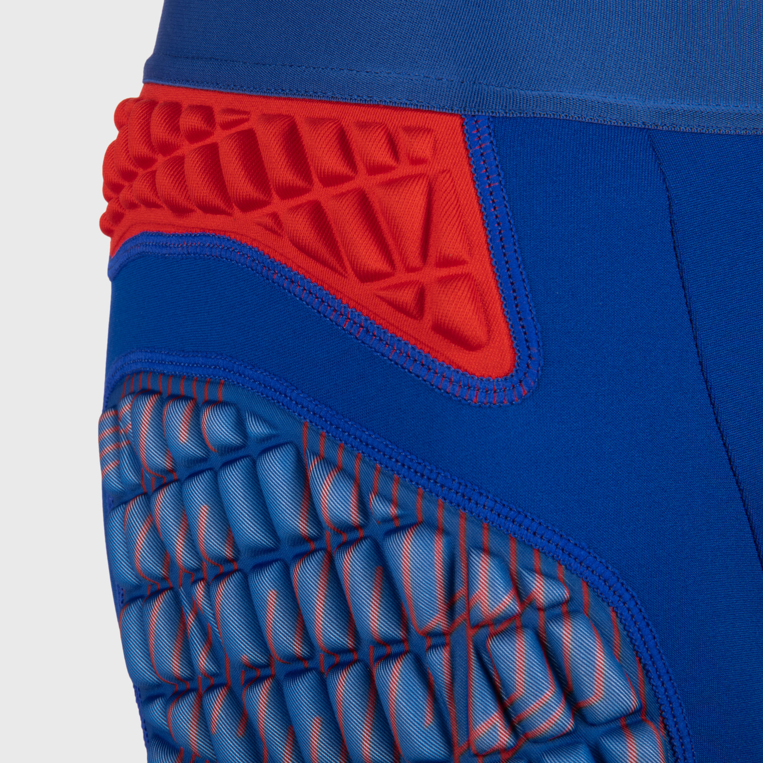Kids' Protective Rugby Undershorts R500 - Blue/Red 6/7