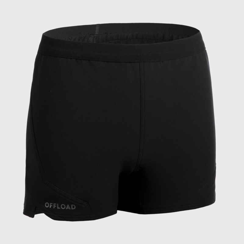 Kids' Rugby Shorts R500 - Black - Decathlon