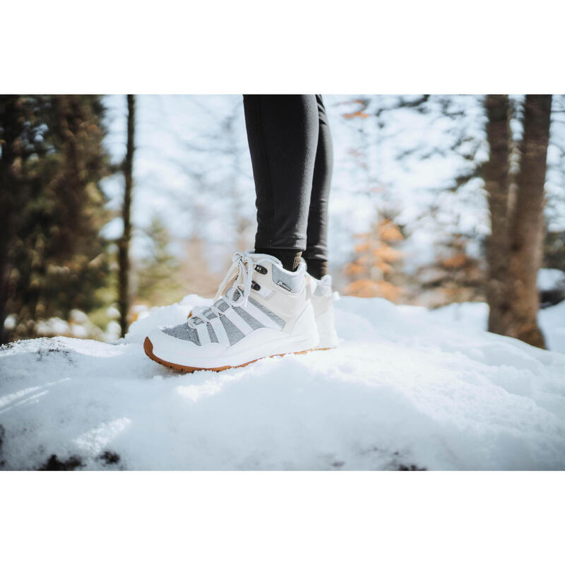 Chaussures chaudes imperméables de randonnée neige - SH500 Mid - Femme