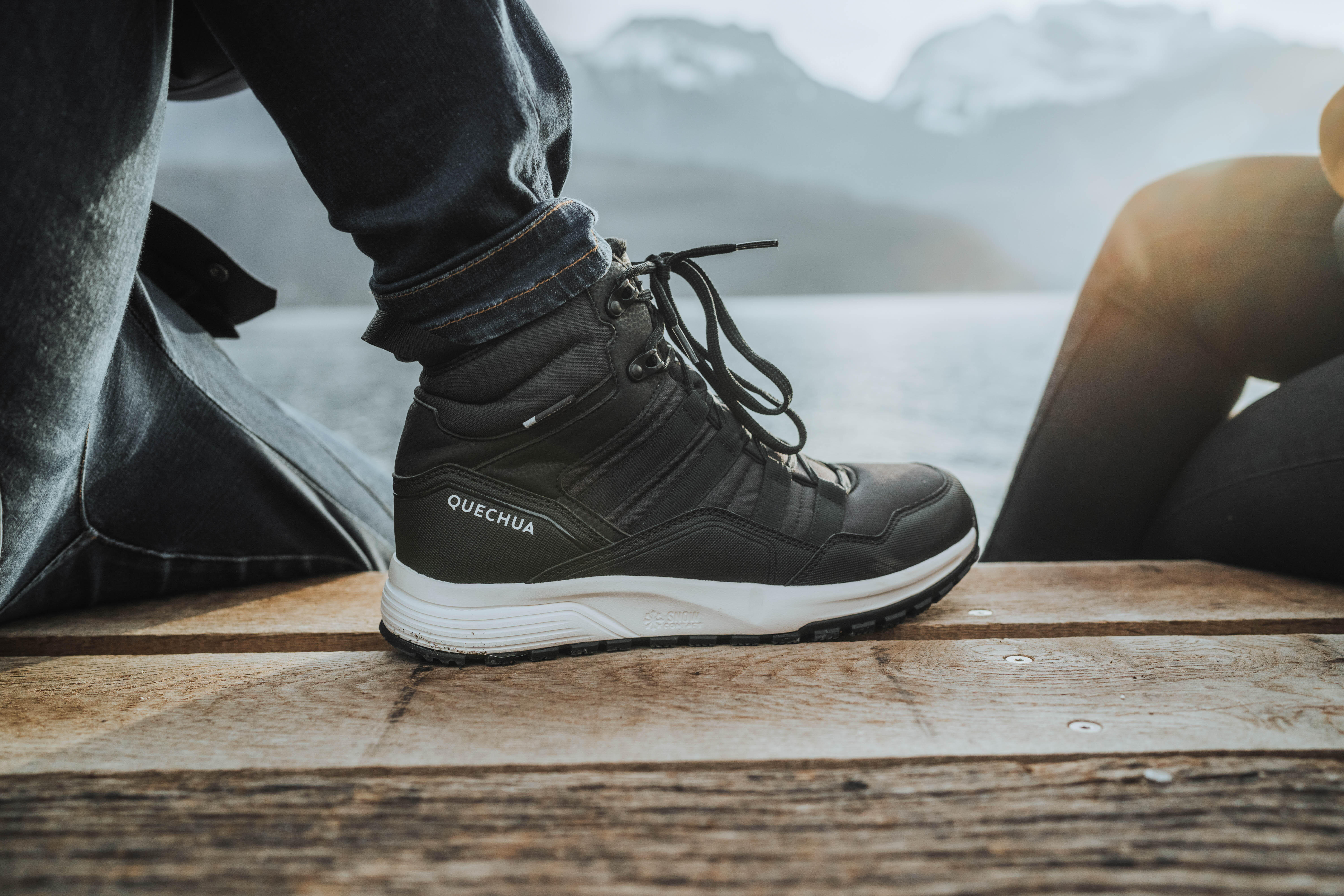 Botas cálidas e impermeables de senderismo hombre SH500 mountain MID -  Decathlon