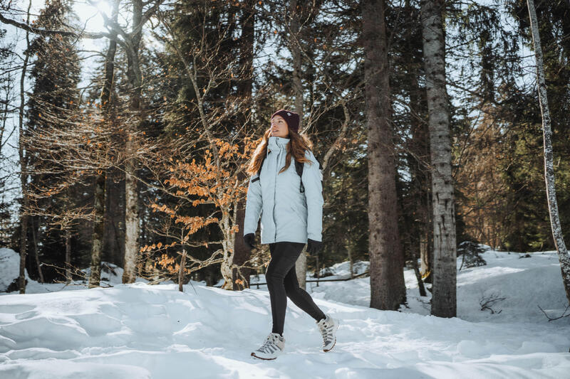 Veste de randonnée -10°C imperméable femme, NH500 bleu