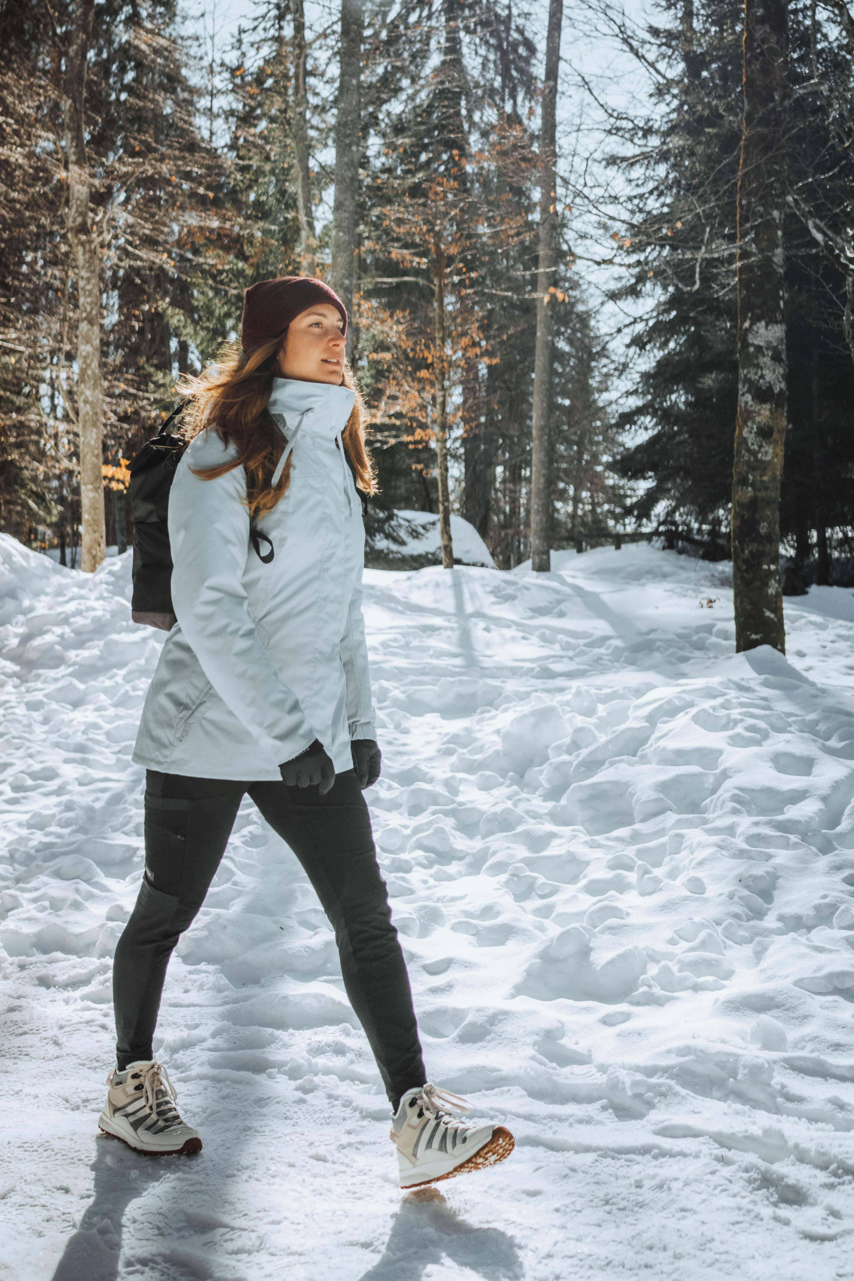 Wasserdichte Winterjacke -10°C Wandern Damen, NH500 Blau 17/19