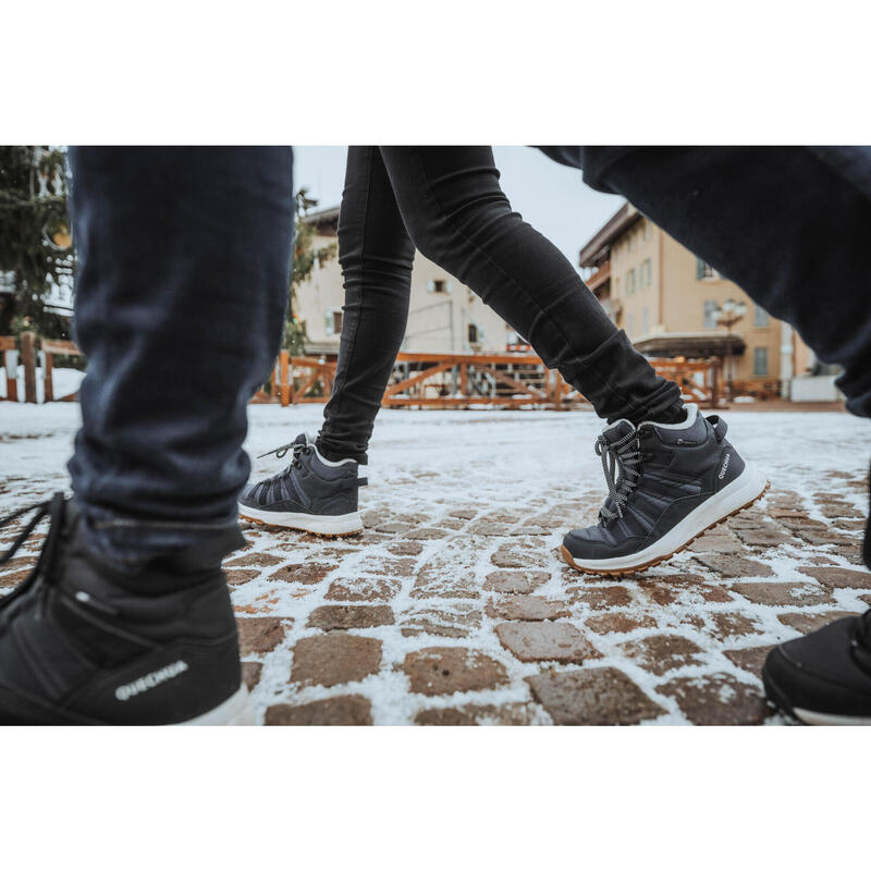 Chaussures de randonnée chaudes et imperméables femme, NH500 Mid bleu