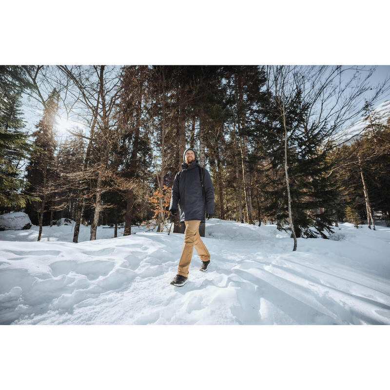 Geacă Parka Iarnă Impermeabilă Drumeție pe zăpadă SH500 -10°C Albastru Bărbați 