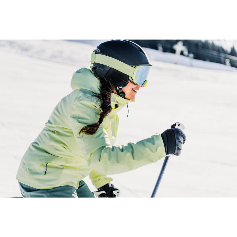 VESTE CHAUDE DE SKI FEMME - 500 - JAUNE