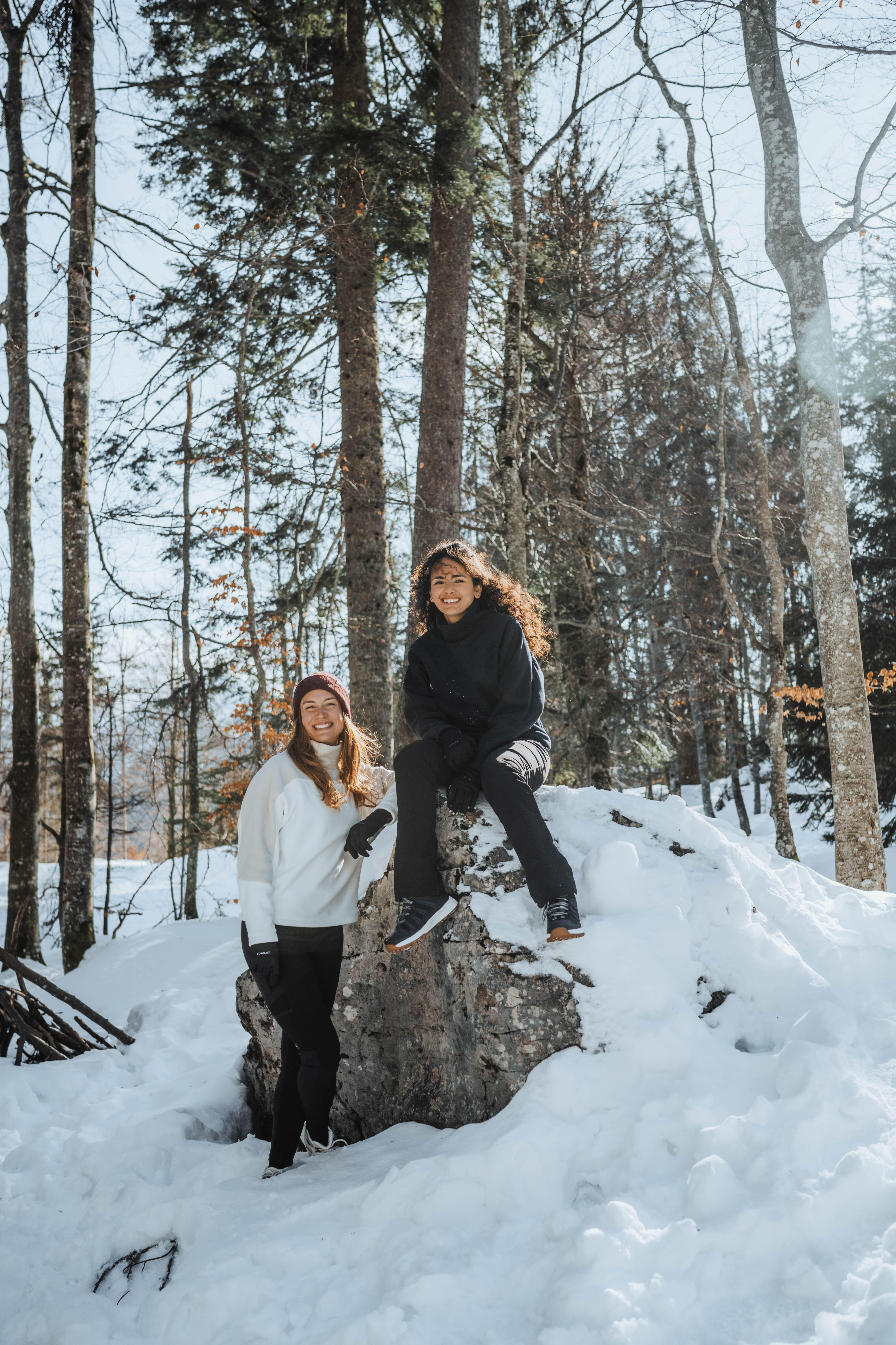 Women’s Warm Pants - SH 500 Black - QUECHUA