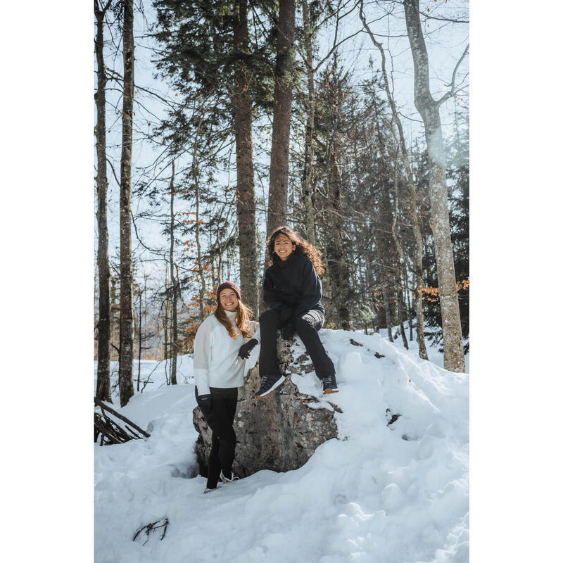 Warme waterdichte wandelschoenen voor de sneeuw dames SH500 mid