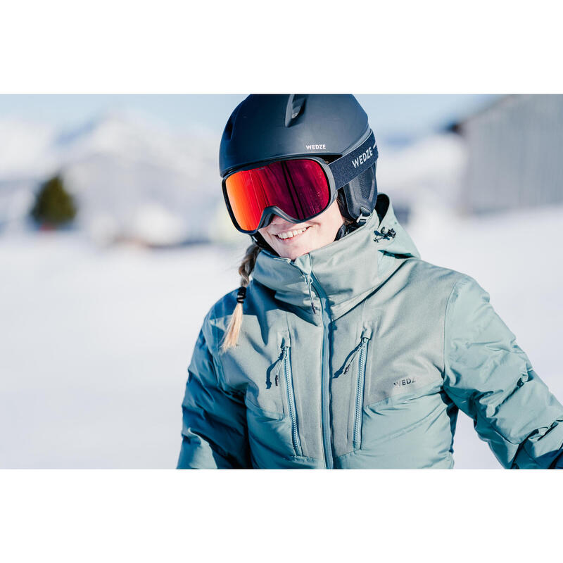 Skijacke Daunenjacke Damen warm - Piste 900 grün 