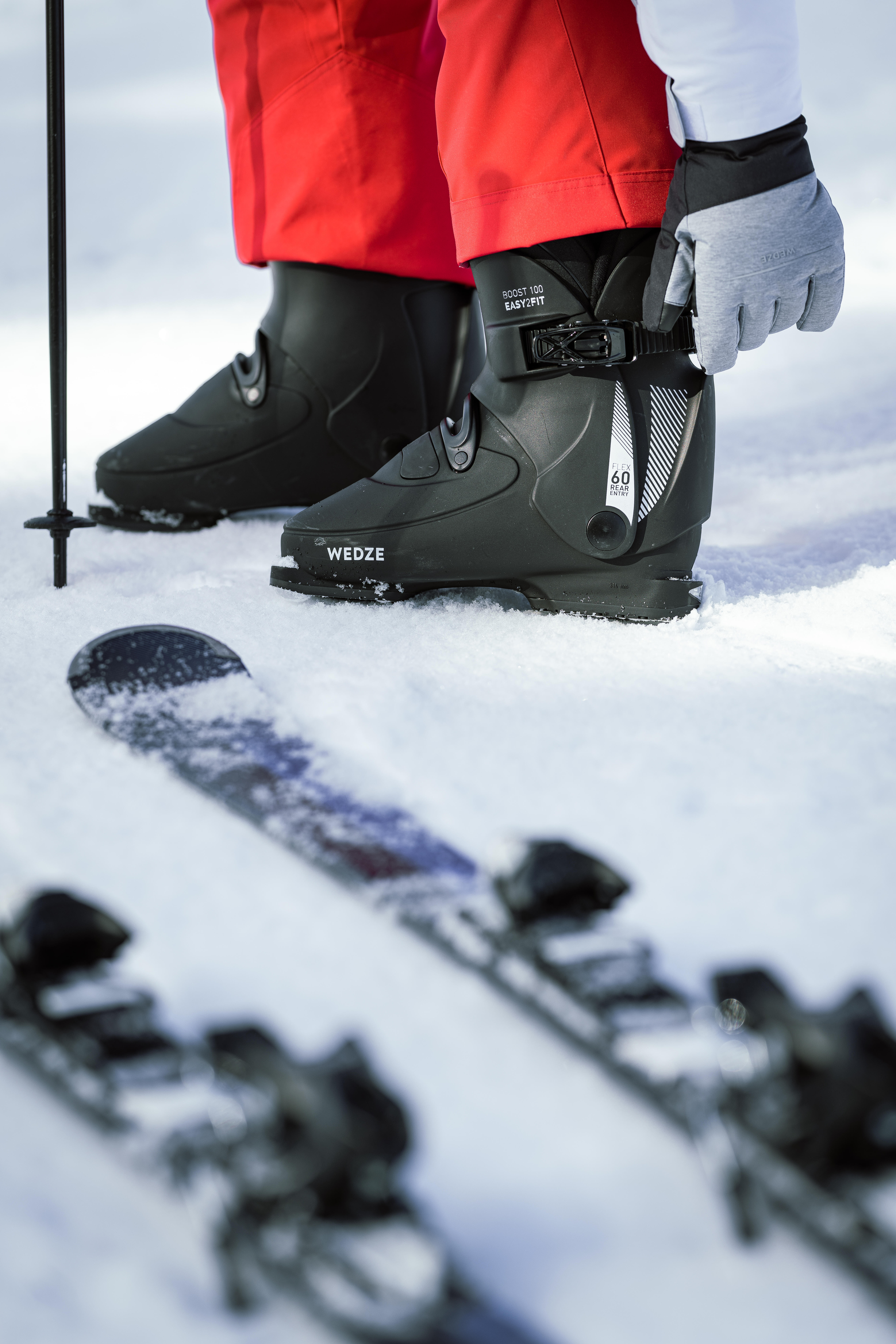 Men's Ski Boot - 100 Black - WEDZE