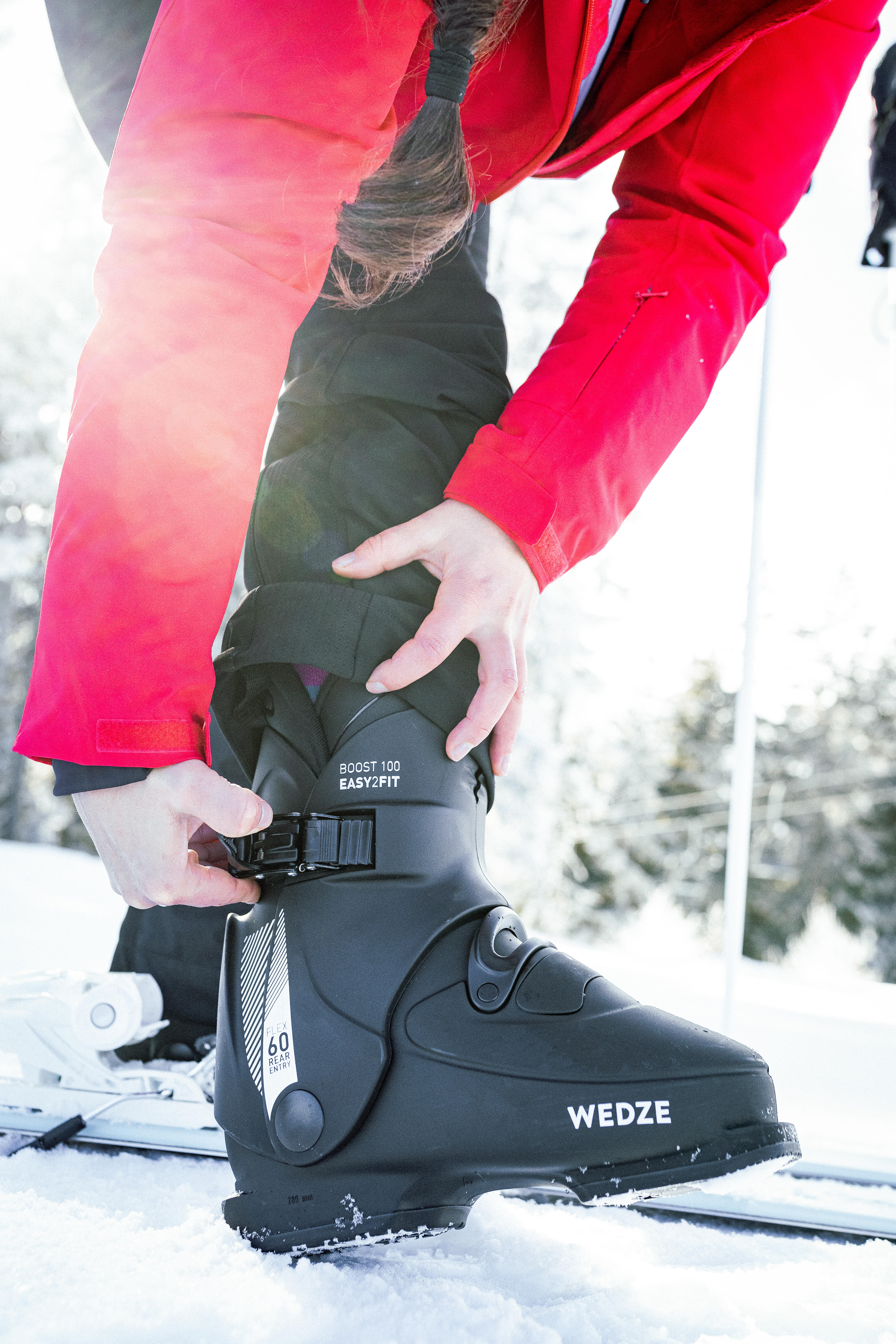Men's Ski Boot - 100 Black - WEDZE