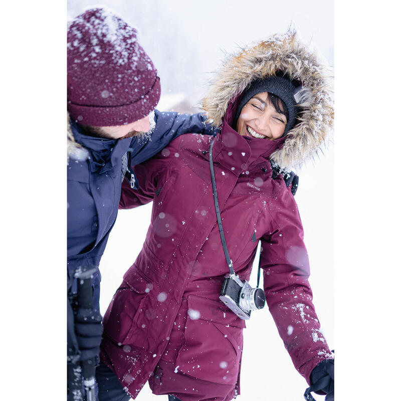 Waterdichte dames winterparka voor wandelen SH900 -20°C