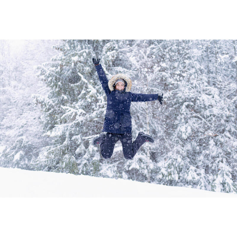Parka de randonnée -20°C imperméable femme, NH900 bleu