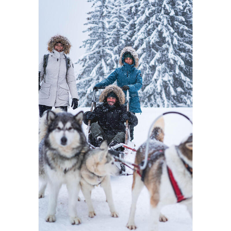 Pantalon Iarnă Călduros Hidrofob Drumeție pe zăpadă SH500 Mountain Kaki Bărbați