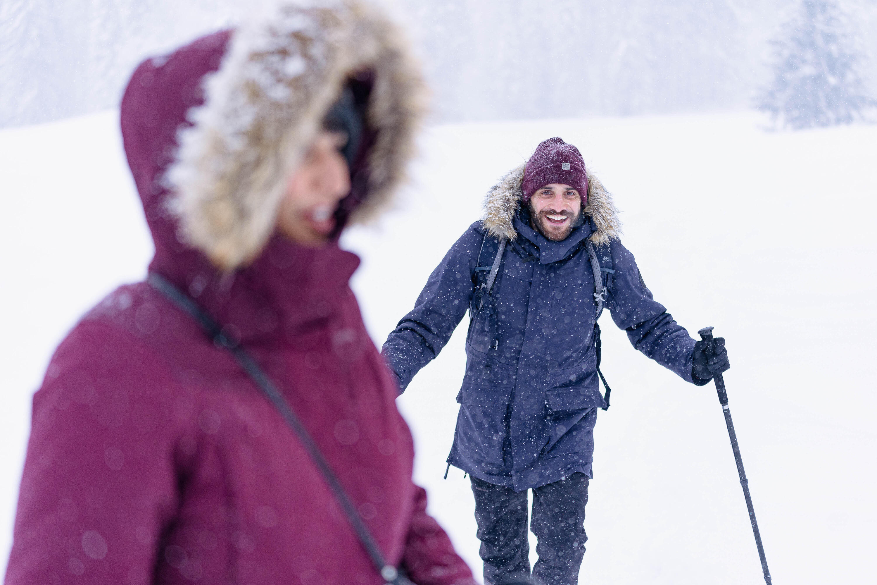 Winterjacke Parka Herren warm bis -20°C wasserdicht – NH900 blau 13/13