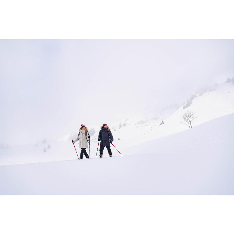 Pantalon Iarnă Călduros Hidrofob Drumeție pe zăpadă SH500 Mountain NegruBărbați
