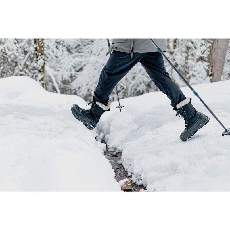 Botas nieve cálidas impermeables de senderismo - SH900 cordones - hombre 