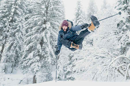 MEN'S WARM WATER-REPELLENT SNOW HIKING TROUSERS - SH500 MOUNTAIN 