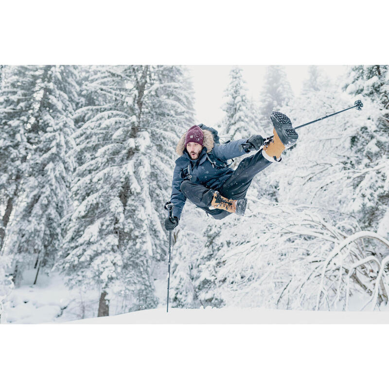 男款保暖防潑水彈性雪地登山健行長褲