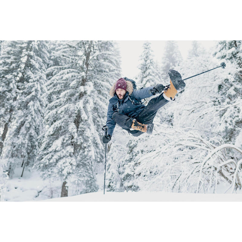 Bottes de neige cuir chaudes imperméables de randonnée - SH900 lacet - homme