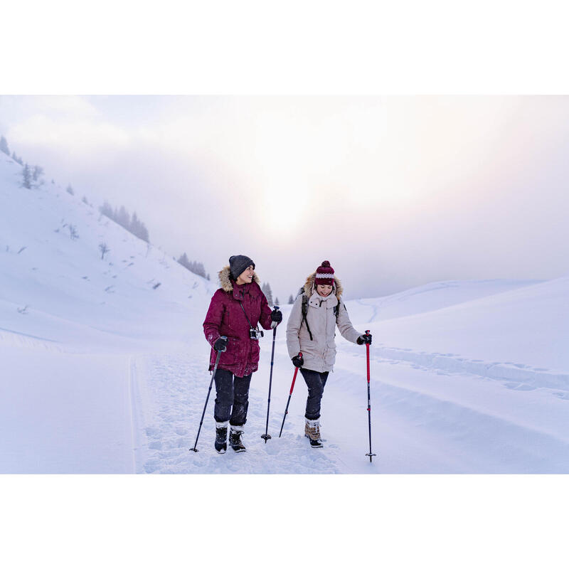 Botas Caminhada Neve Quentes Impermeáveis Mulher SH500 Cano Alto Reforço interno