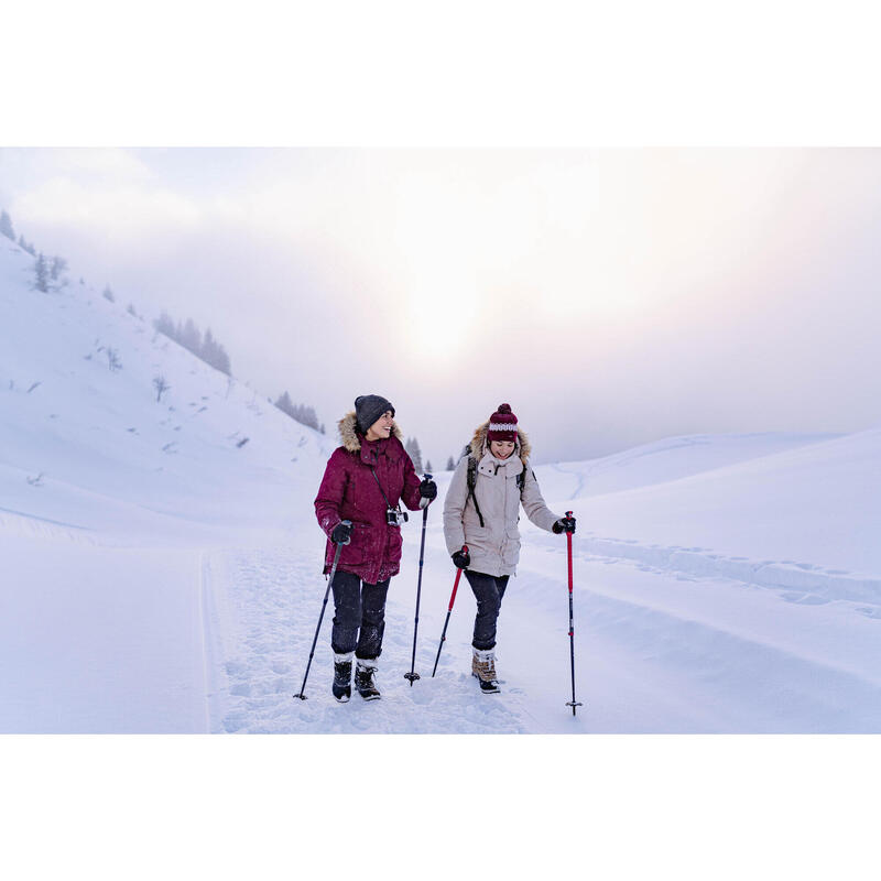 Botas de nieve cálidas impermeables - SH500 caña alta zueco - mujer 