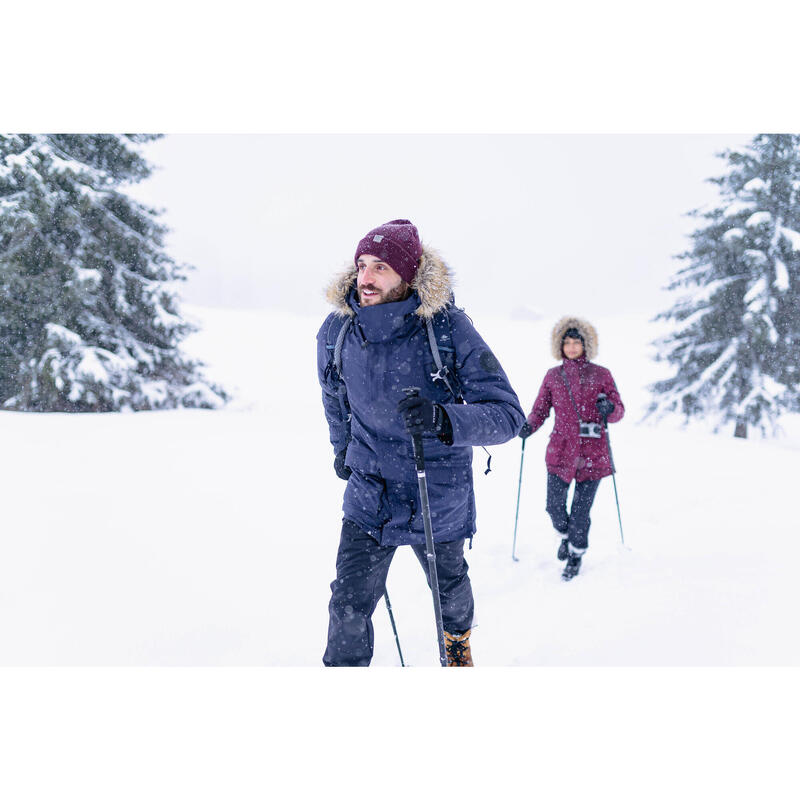 Parka de randonnée -20°C imperméable homme, NH900 bleu