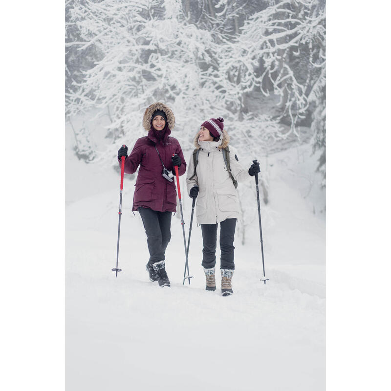 Botas de nieve cálidas impermeables - SH500 caña alta zueco - mujer 