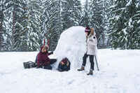 WOMEN'S WARM WATER-REPELLENT SNOW HIKING TROUSERS - SH500 MOUNTAIN