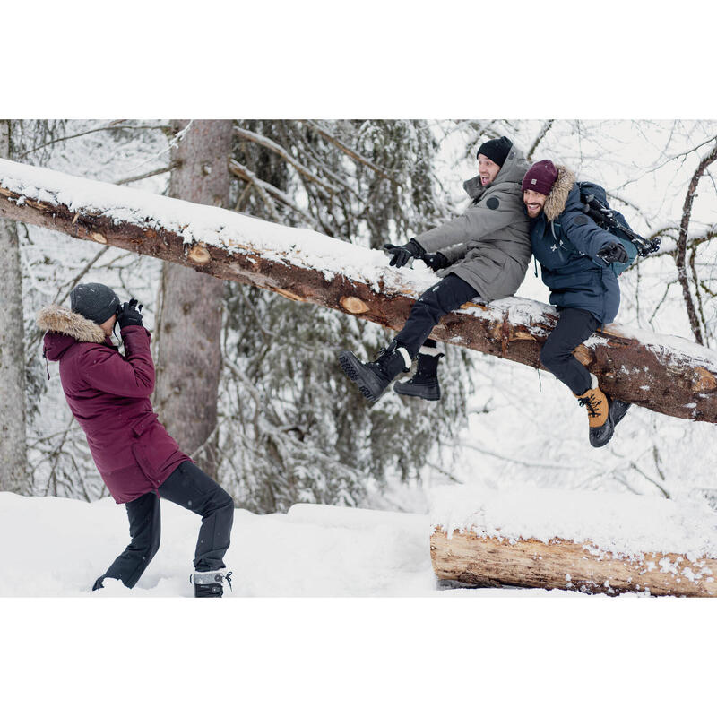 Erkek Su Geçirmez Bağcıklı Outdoor Kar Botu - Taba Rengi / Deri - SH900