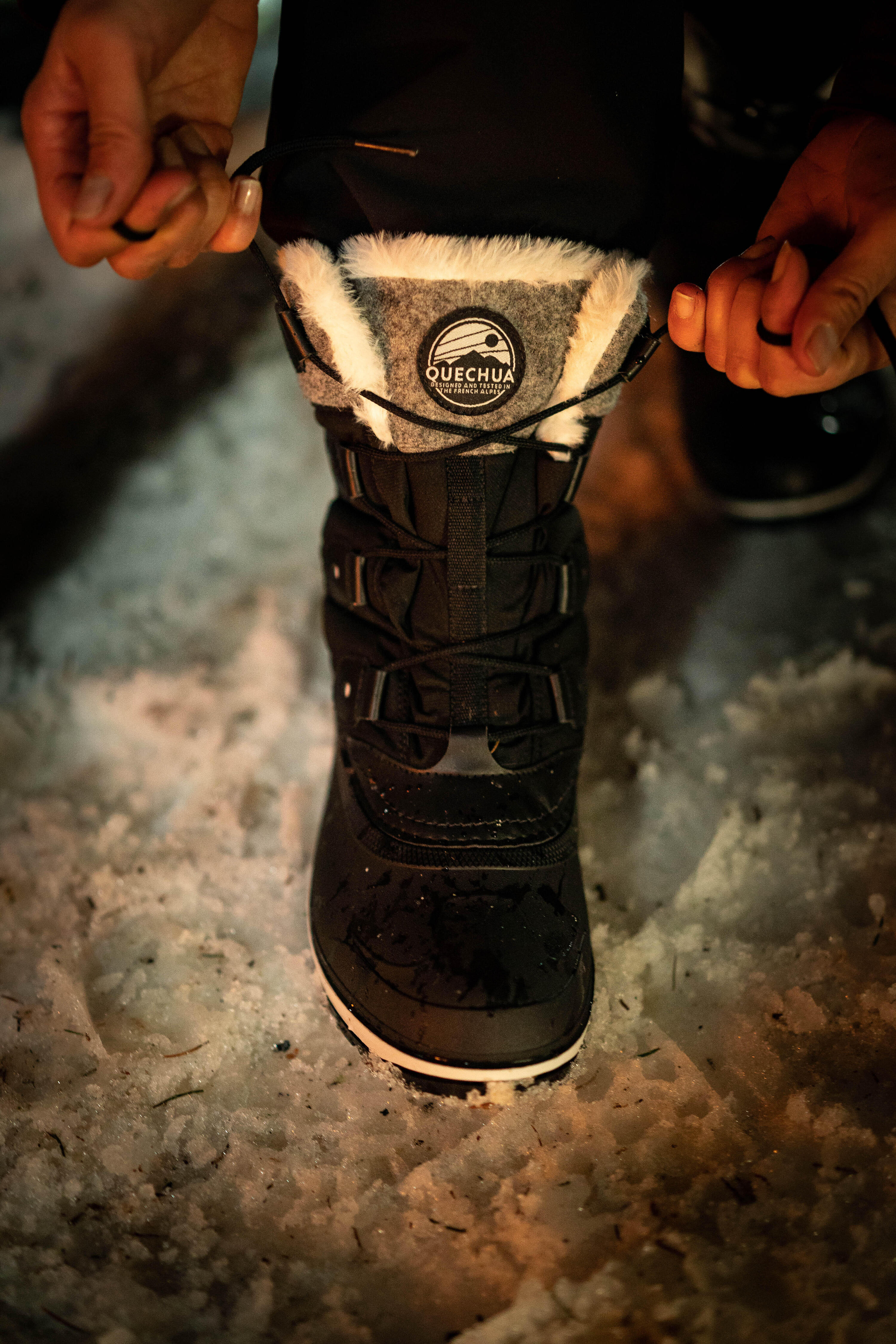 Bottes d’hiver imperméables femme, NH 500 12/14