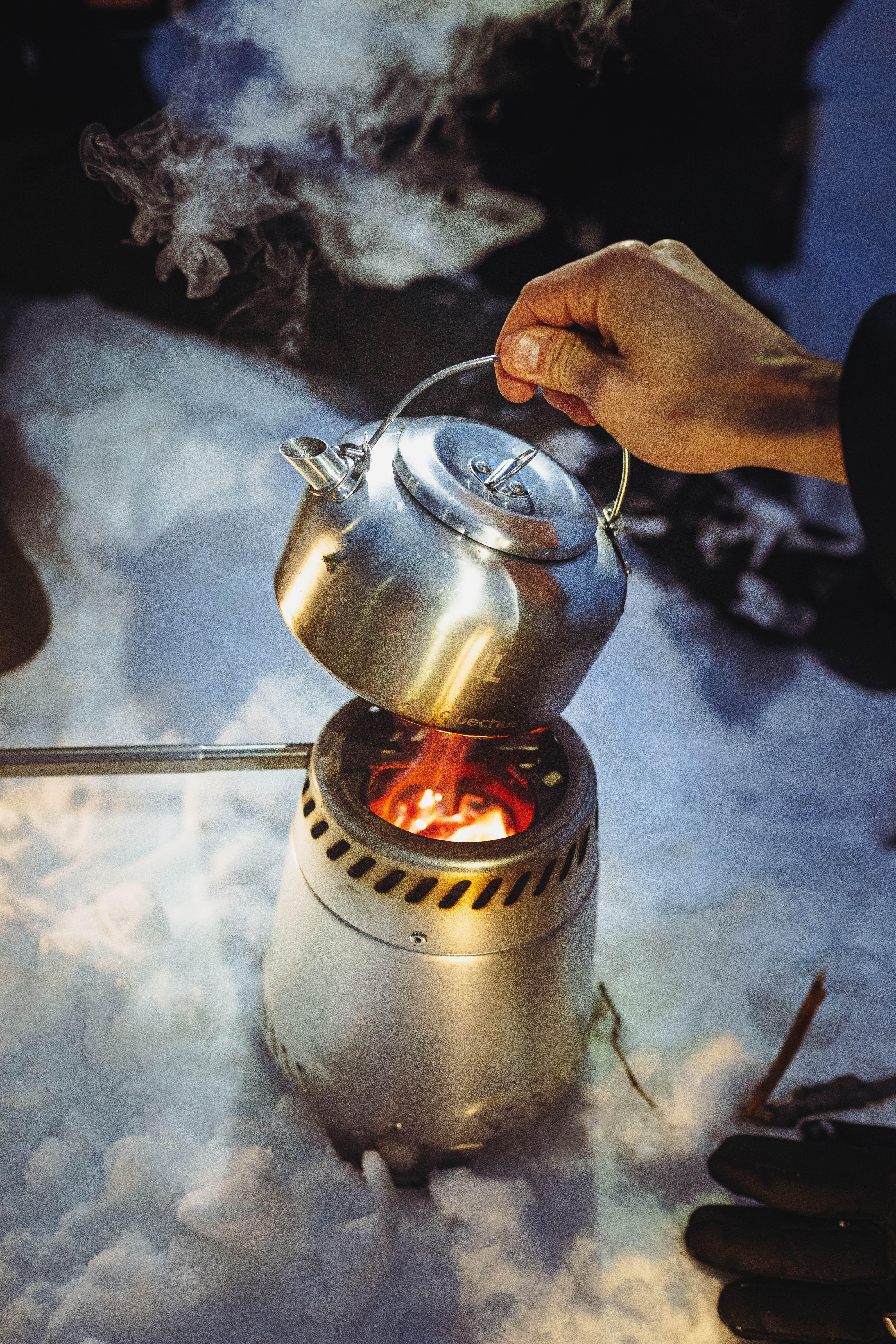 MH500 Camping Kettle in Stainless Steel 1 L - QUECHUA