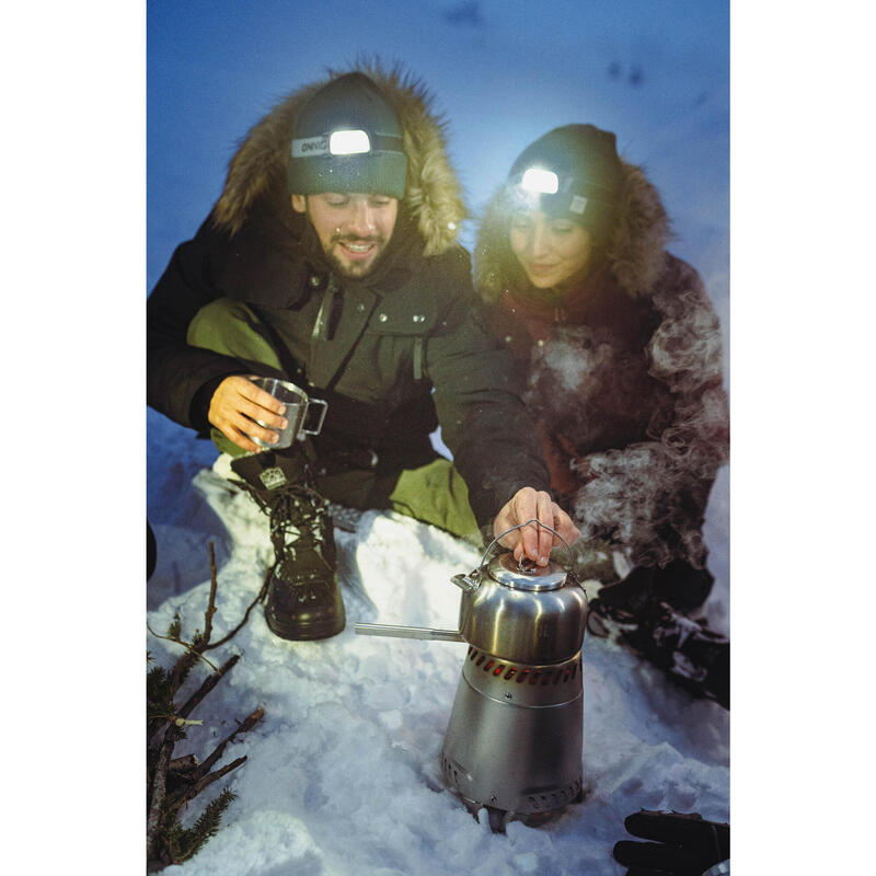 Pantalon Iarnă Călduros Hidrofob Drumeție pe zăpadă SH500 Mountain Maro Bărbați 