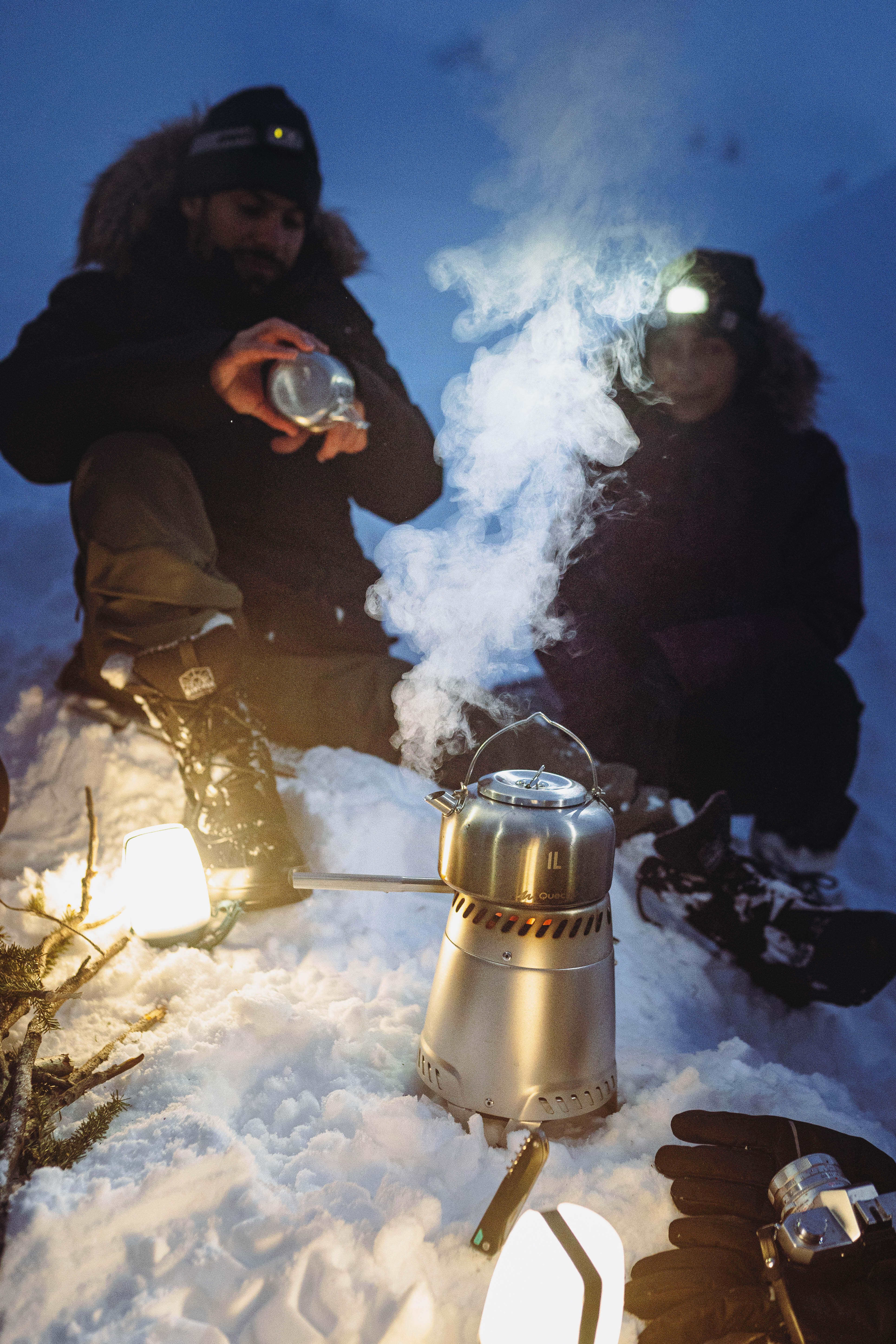 MH500 Camping Kettle in Stainless Steel 1 L - QUECHUA