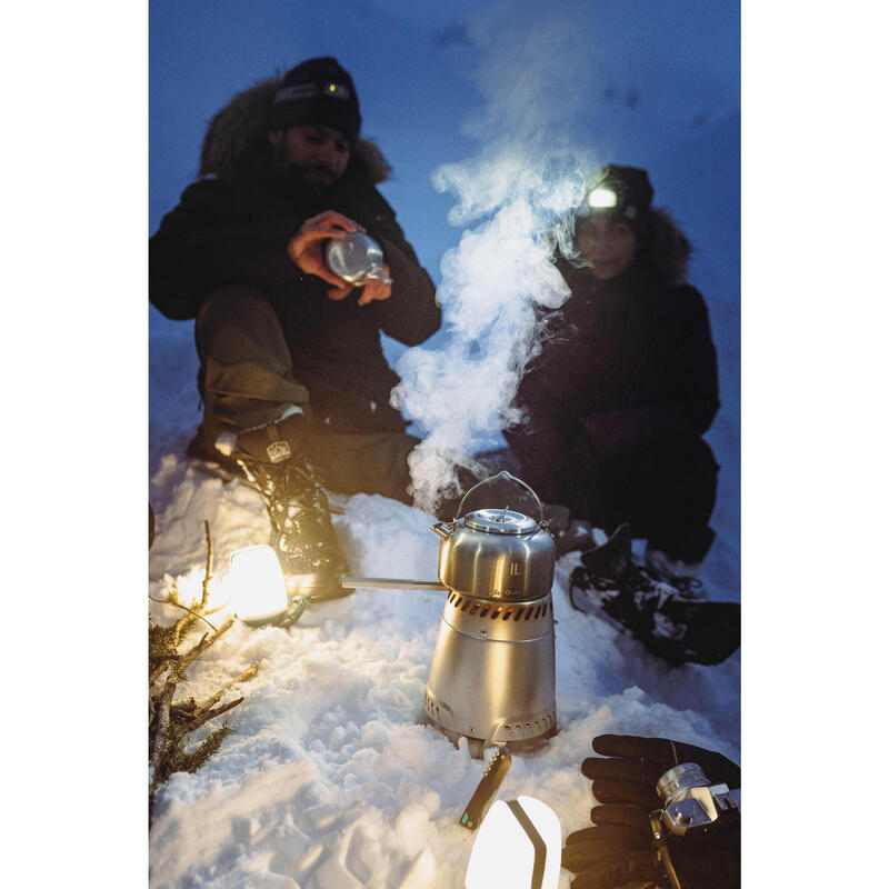 Waterketel voor trekking en kamperen 500 roestvrij staal 1 l
