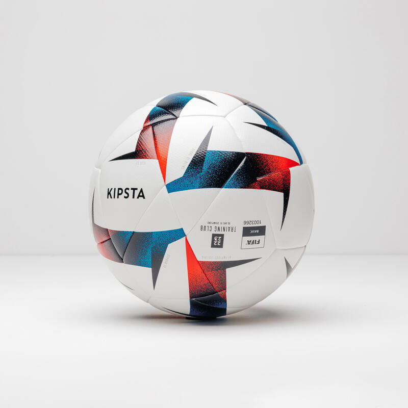 Balón de fútbol Híbrido FIFA BASIC F550 talla 5 blanco amarillo - Decathlon