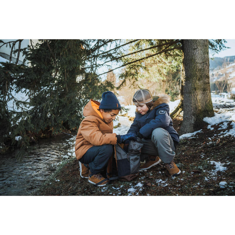 BLOUSON CHAUD ET IMPERMÉABLE DE RANDONNÉE - SH100 -6,5°C - ENFANT 7 - 15 ANS